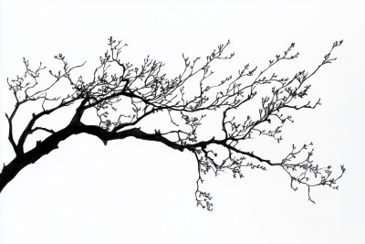 Black Pen Tree Branch