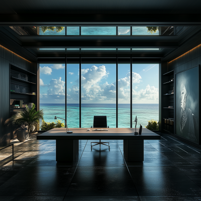 Modern Office with Ocean View