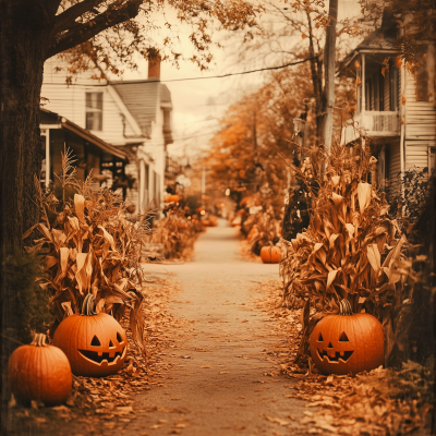 Vintage Halloween Street