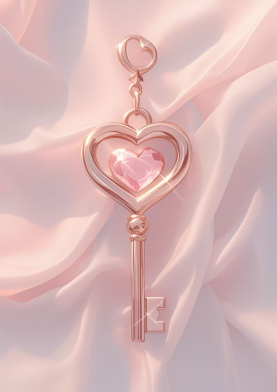 Gold Love Necklace Key Locket