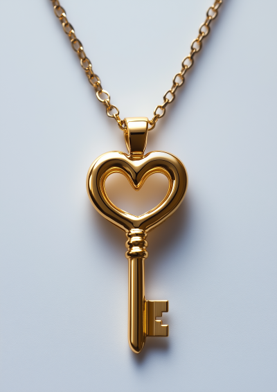 Gold Love Key Locket