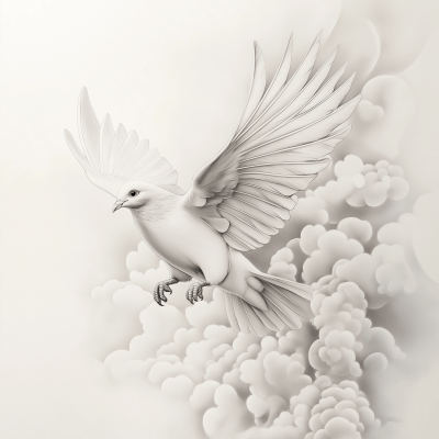 Realistic Dove Tattoo Drawing