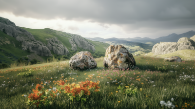 Rocks on a Mountainside