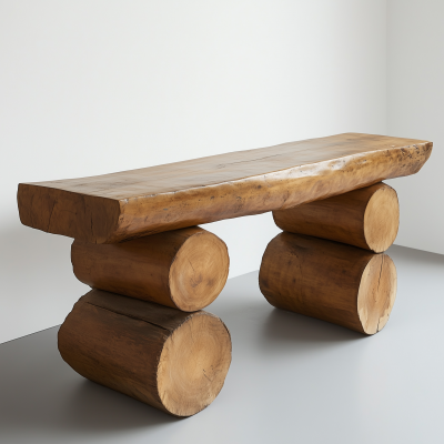 Rustic Log Table