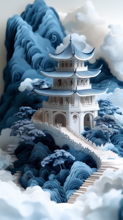 Chinese Landscape Illustration