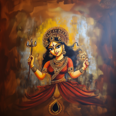 Maa Durga Painting