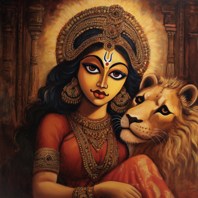 Maa Durga with Lion