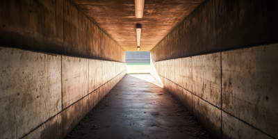 Historic Football Stadium Tunnel