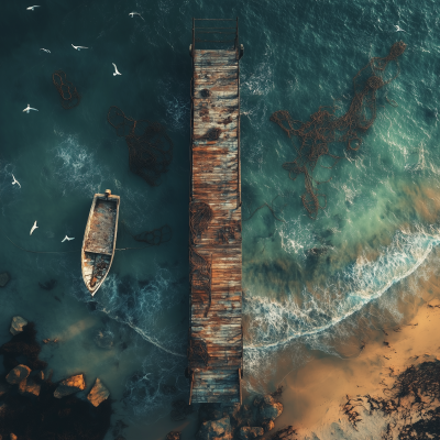 Aerial View of a Seashore