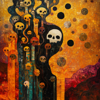 Dark Klimt-Style Art