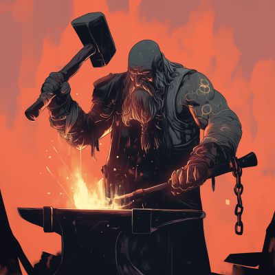 Brutal Blacksmith in Dark Style