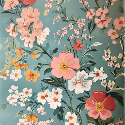 Vintage Floral Wallpaper