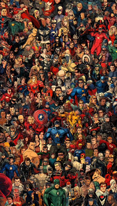 Superhero Collage of Global Heroes