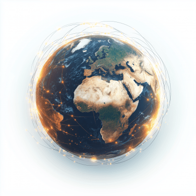 Realistic Earth with Global Connections