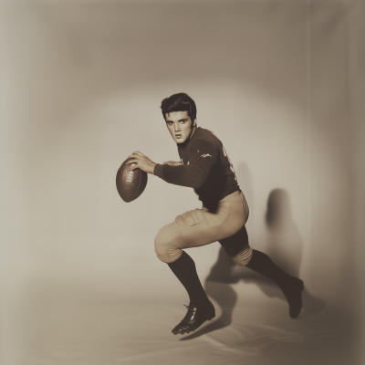 Elvis Presley Football Action