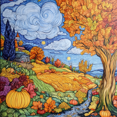 Van Gogh Inspired Fall Theme