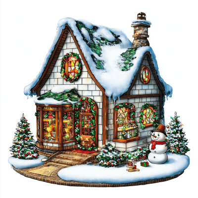 Christmas House Scene