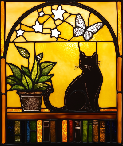 Stained Glass Cat