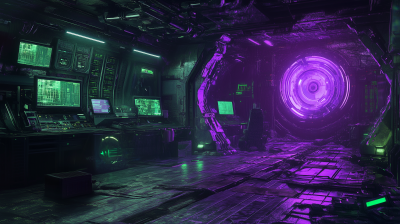 Cyberpunk Bunker Background