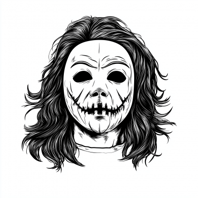 Halloween Mask Illustration