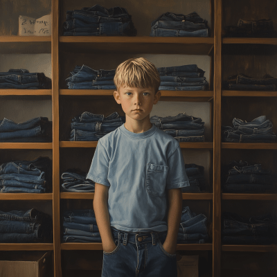 Boy in Denim Room