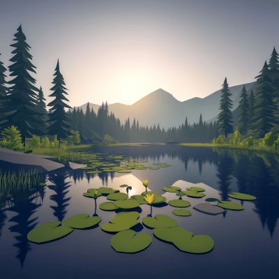 Serene Alpine Lake