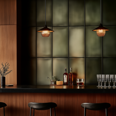 Modern Art Deco Cocktail Bar