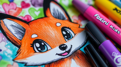 Posca Colored Little Fox Kawaii