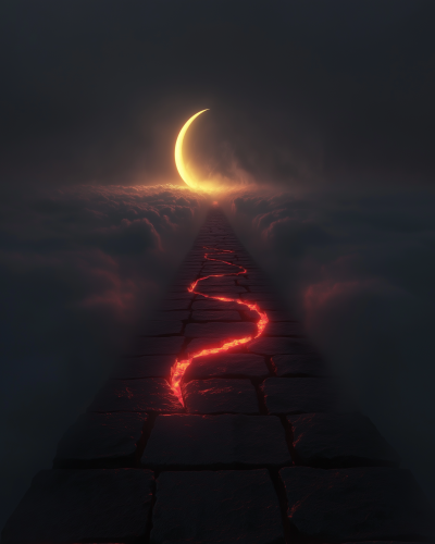 Mysterious Night Pathway