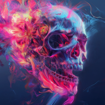 Fractal Skull Portrait