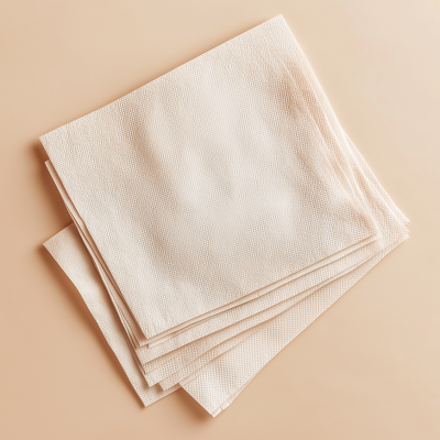 Beige Paper Napkin Mockup