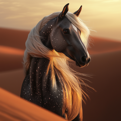 Arabian Mare on Desert Dune