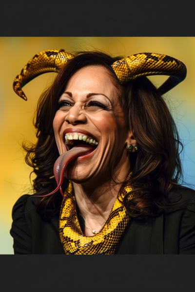 Laughing Female with Snake Eyes