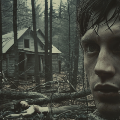 Haunting Cabin Scene