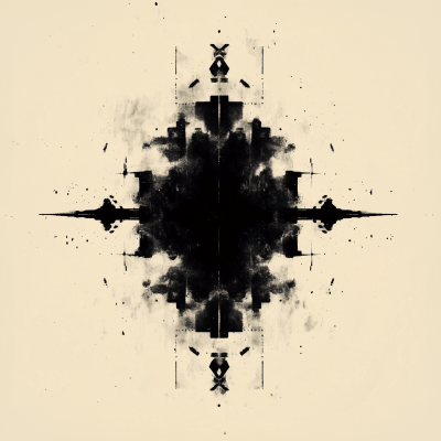 Geometrical Rorschach Inkblot Pattern