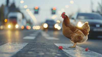 Chicken on the Sidewalk