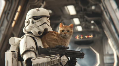 Storm Trooper with Cat