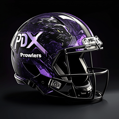 PDX Prowlers Football Helmet