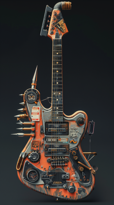 Cyberpunk Cowboy Guitar