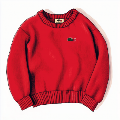 Red Sweater with Alligator Logo