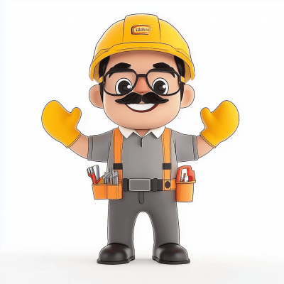 Cartoon Construction Worker