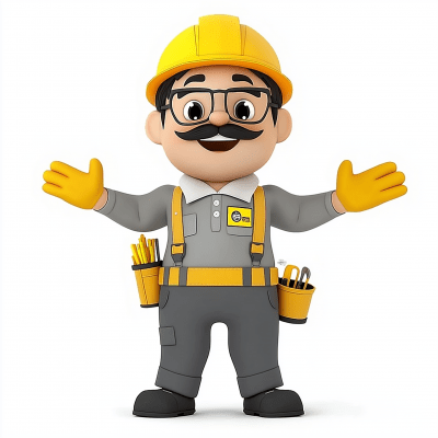 Cartoon Construction Worker