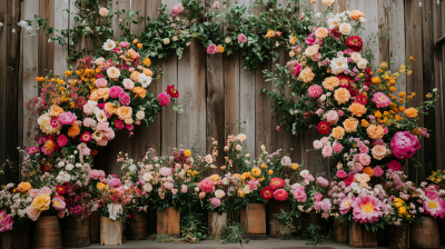 Rustic Floral Backdrop