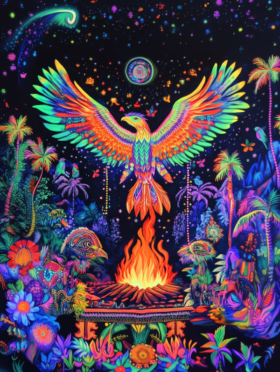 Rainbow Phoenix Spirit