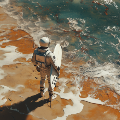 Astronaut Surfing