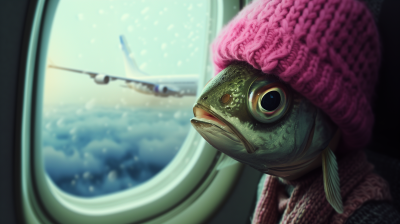 Herring Fish in a Pink Hat