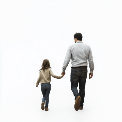 Father and Daughter Walk