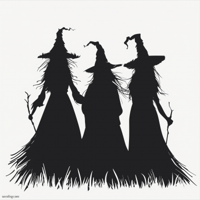 Halloween Witches Silhouette