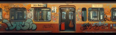 Graffiti Train Door