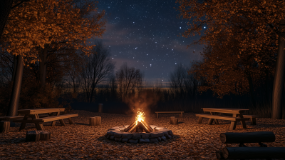 Autumn Night Campfire